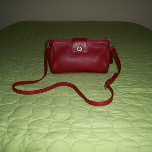 Coach Vintage Red Glove-Tanned Leather Crossbody Bag